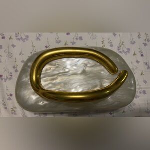 Gold and Pearl Clutch